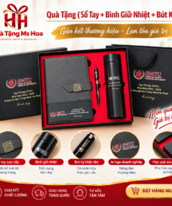 Bộ Quà Tặng Doanh Nghiệp Sổ tay + Bình Giữ Nhiệt + Bút Ký In Logo Theo Yêu Cầu
