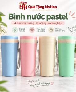 Ly Giữ Nhiệt lúa mạch in logo